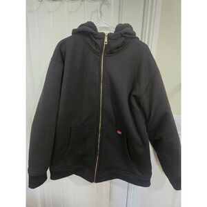 Wrangler Workwear Men’s 2XL Black Fleece Lined Full Zip Hoodie Jacket